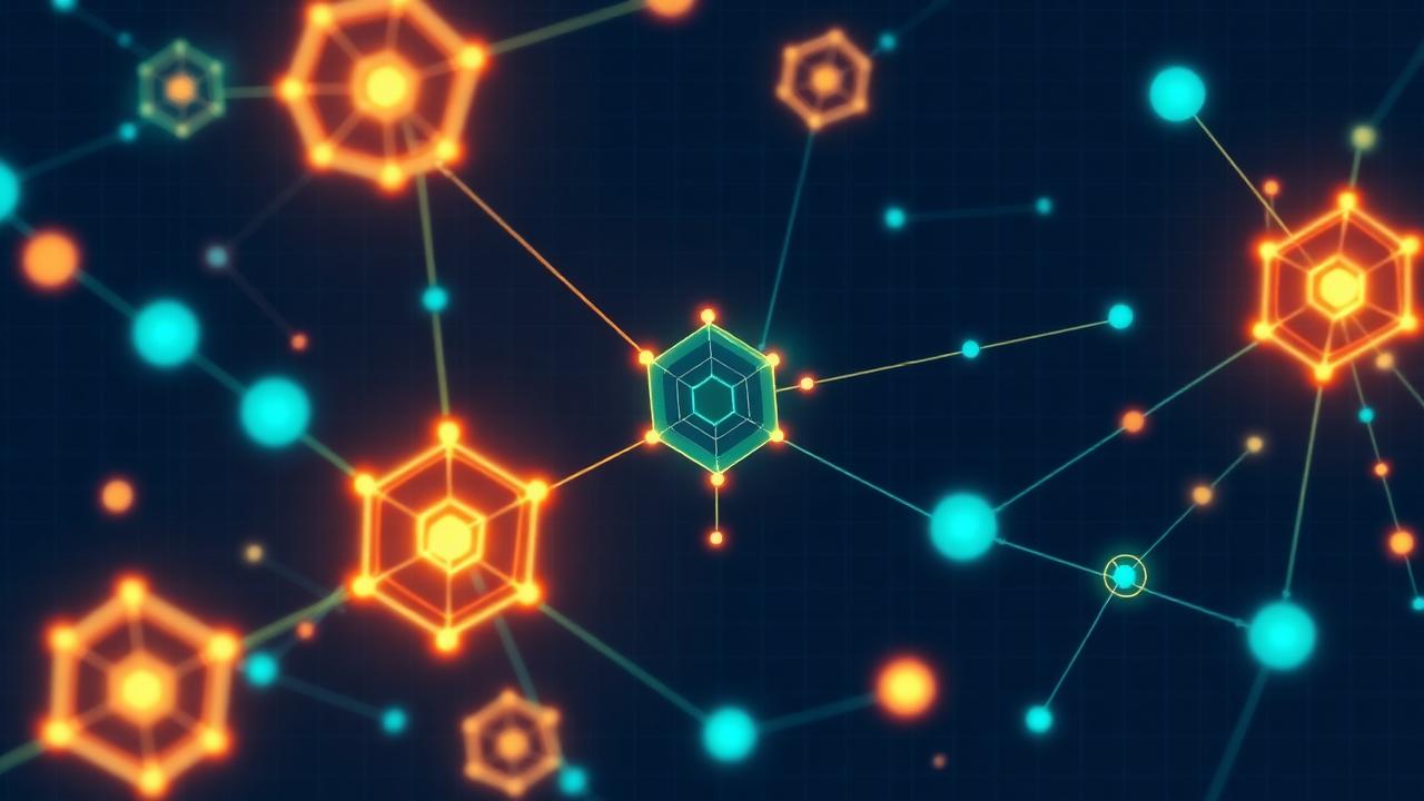 Glowing network of connected data nodes representing the Microsoft Fabric OneLake architecture